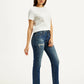 Women's Blue Wedgie Straight Fit High Rise Jeans - Side View