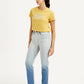 Women's Blue Wedgie Straight Fit High Rise Jeans - Side View