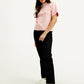 Women's Black Wedgie Straight Fit High Rise Jeans - Styleshot View