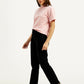Women's Black Wedgie Straight Fit High Rise Jeans - Side View