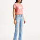 Women's Blue Wedgie Straight Fit Mid Rise Jeans - Side View