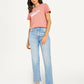 Women's Blue Wedgie Straight Fit Mid Rise Jeans - Styleshot View