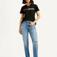 Women's Light Blue Wedgie Straight Fit Mid Rise Jeans - Styleshot View