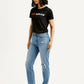 Women's Light Blue Wedgie Straight Fit Mid Rise Jeans - Side View