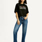 Women's Blue Wedgie Straight Fit Mid Rise Jeans - Styleshot View