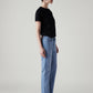 Women's Light Blue Wedgie Straight Fit Mid Rise Jeans - Side View