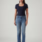Women's Blue Wedgie Straight Fit High Rise Jeans - Front View