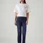 Women's Dark Blue Wedgie Straight Fit High Rise Jeans - Front View