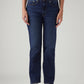 Women's Dark Blue Wedgie Straight Fit High Rise Jeans - Front View