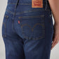 Women's Dark Blue Wedgie Straight Fit High Rise Jeans - 20 View