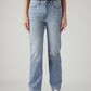 Women's Light Blue Wedgie Straight Fit High Rise Jeans - Front View