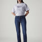 Women's Dark Indigo Wedgie Straight Fit High Rise Jeans - Styleshot View