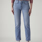 Women's Light Blue Wedgie Straight Fit High Rise Jeans - Front View