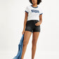 Women's High Rise Black Regular Fit Denim Shorts - 64eec956-5b15-41e2-a736-2acbd15c9e32 View