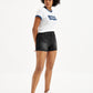 Women's High Rise Black Regular Fit Denim Shorts - 512c7b0f-92e2-4fc0-8af0-af93293d74cf View
