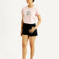 Women's Mid Rise Black Regular Fit Shorts - Side View