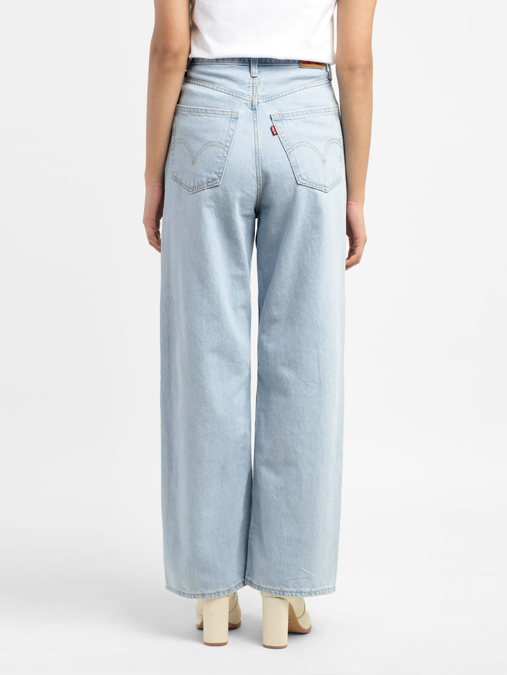 Women's Blue Loose Fit High Rise Jeans - efb5ffef-e851-4c25-9599-241055433114 View