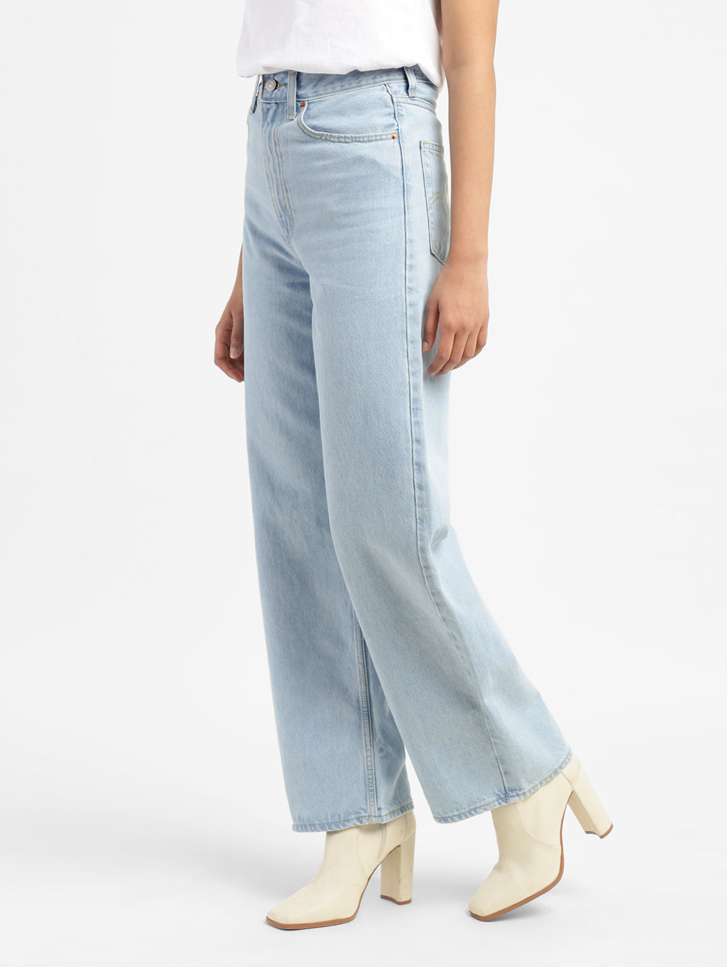 Women's Blue Loose Fit High Rise Jeans - 593d5397-a6f0-4472-924f-02ced24abd5f View