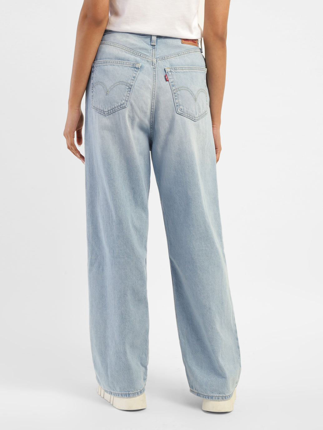 Women's Blue Loose Fit High Rise Jeans - b3bc6130-bd7c-4e68-8712-f060ec0bc192 View