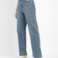 Women's Blue Loose Fit High Rise Jeans - e344c881-b936-4440-9577-dd7670cf521d View