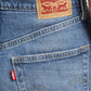 Women's Blue Loose Fit High Rise Jeans - BackDetails View
