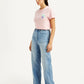 Women's Blue Loose Fit High Rise Jeans - Side View