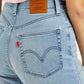Women's Blue Loose Fit High Rise Jeans - Detail View
