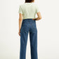 Women's Blue Loose Fit High Rise Jeans - Back View