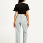 Women's Blue Loose Fit High Rise Jeans - 20 View