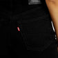 Women's Black Loose Fit High Rise Jeans - Detail View