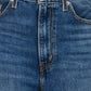 Women's Dark Blue Loose Fit High Rise Jeans - detail View