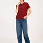 Women's Dark Blue Loose Fit High Rise Jeans - 6 View