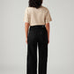Women's Black Loose Fit High Rise Jeans - Back View