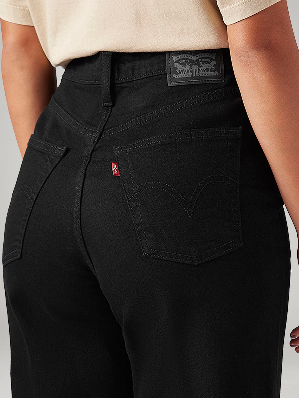 Women's Black Loose Fit High Rise Jeans - 20 View