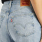Women's High Rise Wide Leg Fit Light Blue Jeans - Detail View
