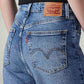 Women's Med Indigo Loose Fit High Rise Jeans - 20 View