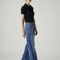 Women's Med Indigo Loose Fit High Rise Jeans - Side View