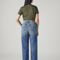 Women's Blue Loose Fit High Rise Jeans - Back View