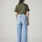 Women's Light Blue Loose Fit High Rise Jeans - Back View