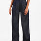 Women's Blue Pleated Loose Straight Fit High Rise Jeans - 7ca17235-a77a-4dd1-bc8f-3a3eb9dc8291 View