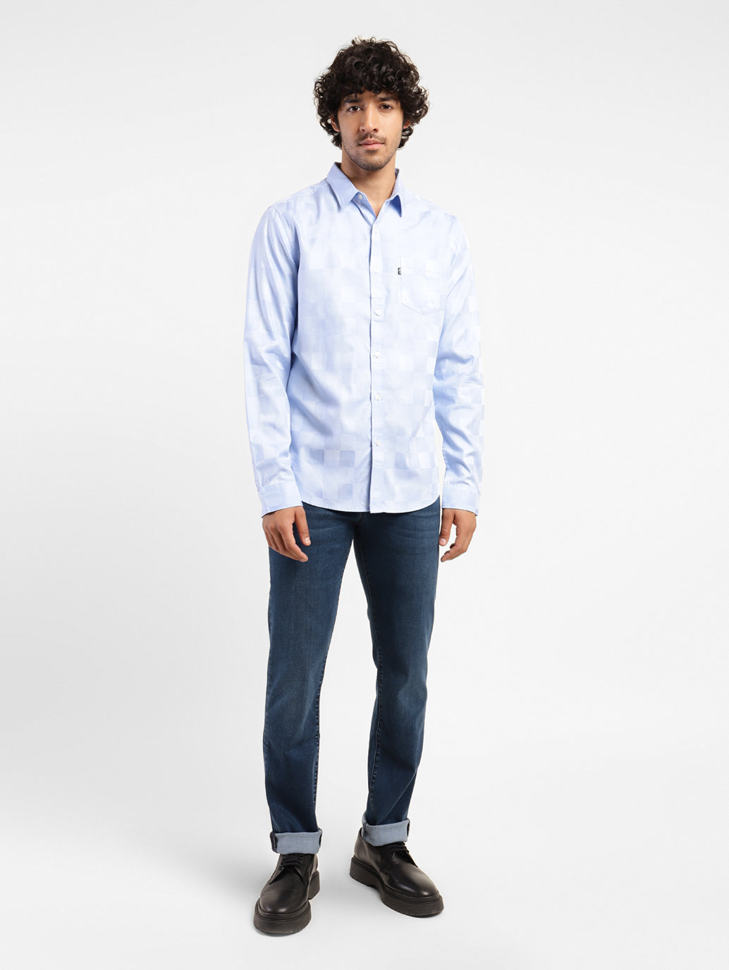 Men's 511 Blue Slim Fit Mid Rise Jeans - b32c254c-fa13-4aea-8cc9-013ec7a43959 View
