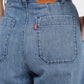 Women's Blue Wideleg Fit High Rise Jeans - 13b146ff-d8ca-4c5b-841b-736eb6f85aba View