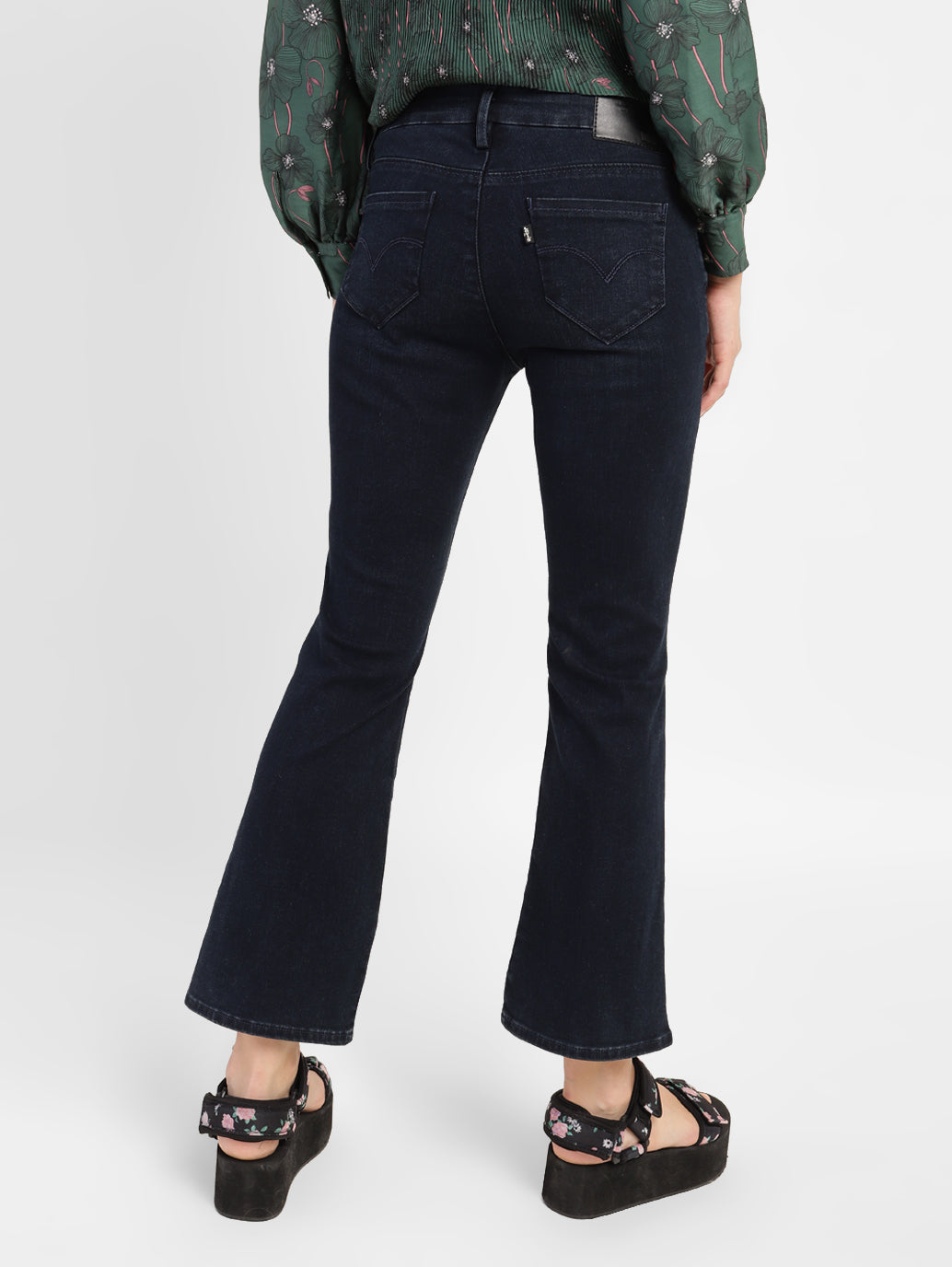Women's 715 Blue Flared Fit Mid Rise Jeans - ab4e238c-05ca-4396-a941-367a404effca View