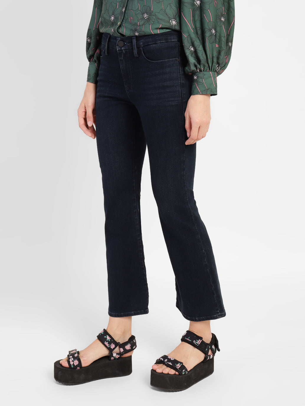 Women's 715 Blue Flared Fit Mid Rise Jeans - 46979ec8-d702-4eb1-bb57-e27a136a67db View