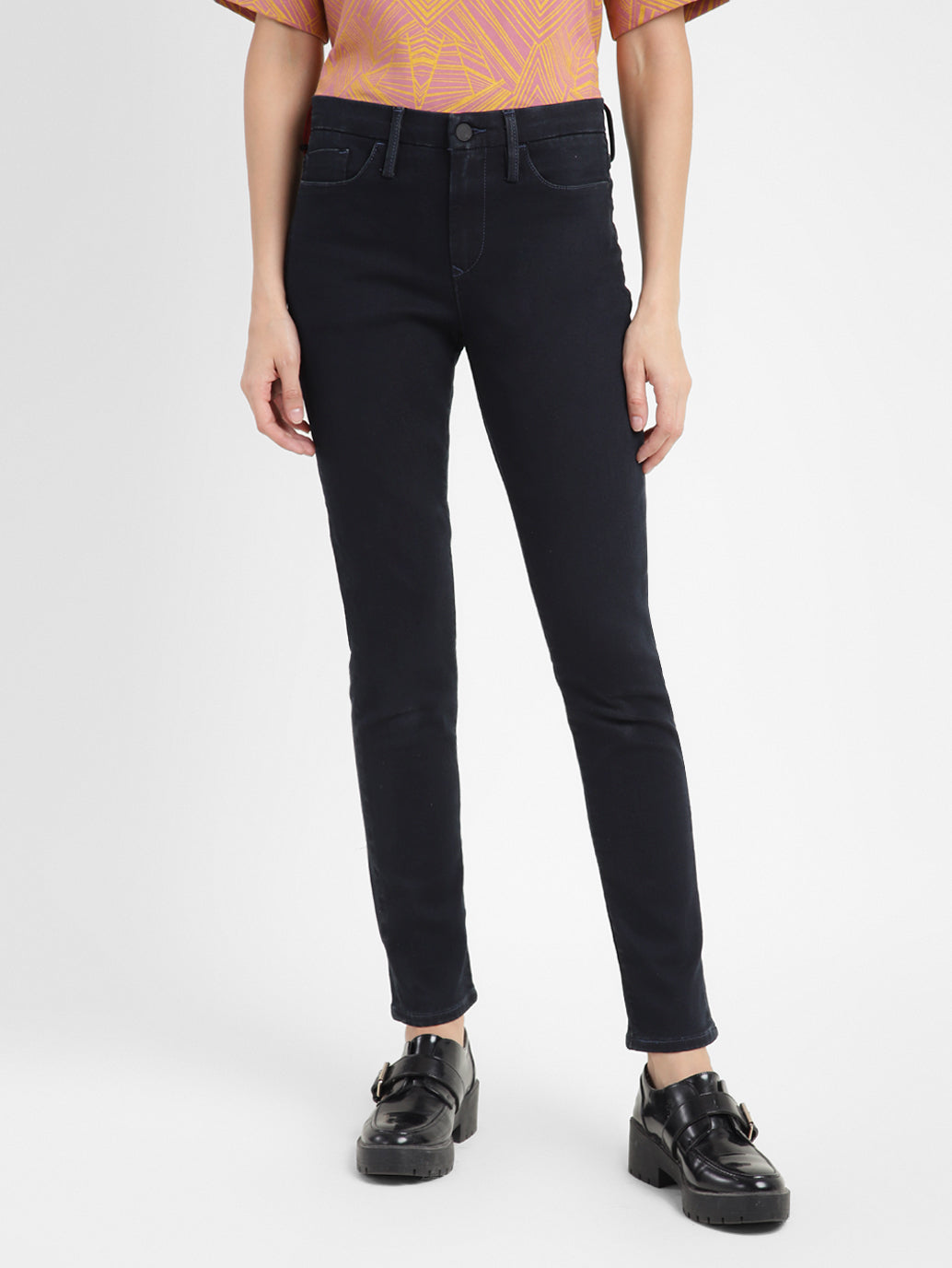 Women's 311 Black Skinny Fit Mid Rise Jeans - 096009a7-915c-47fc-aa0d-942d88b9ee46 View