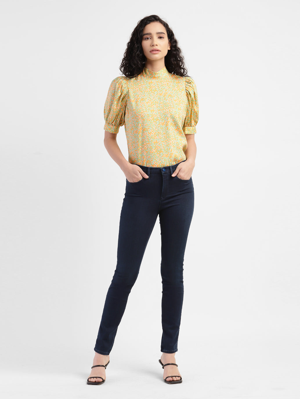 Women's 311 Navy Blue Skinny Fit Mid Rise Jeans - 0eeef339-b571-4a0e-990d-d66ea190c874 View