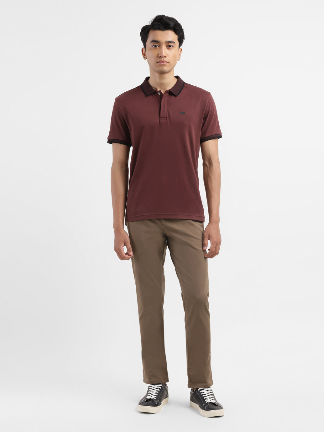 Men's Solid Polo Collar T-shirt - 507bf07f-5906-4c9e-a02b-66f1f1d456d8 View