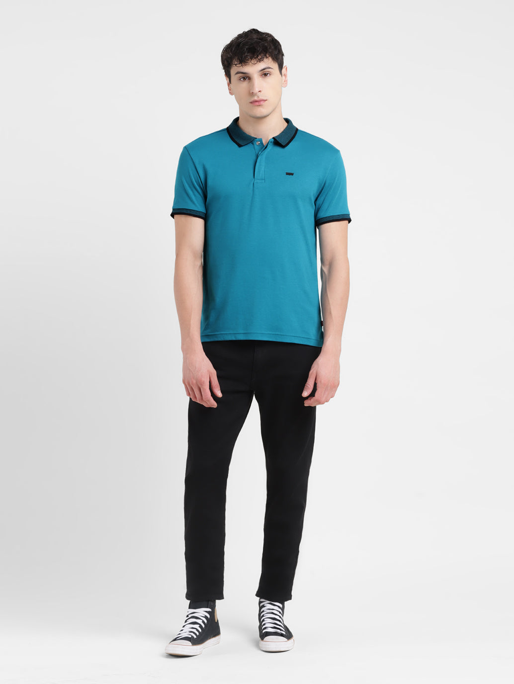 Men's Solid Polo T-shirt - 8547c739-f4d1-4bc9-9fd0-b87f8ce47f66 View