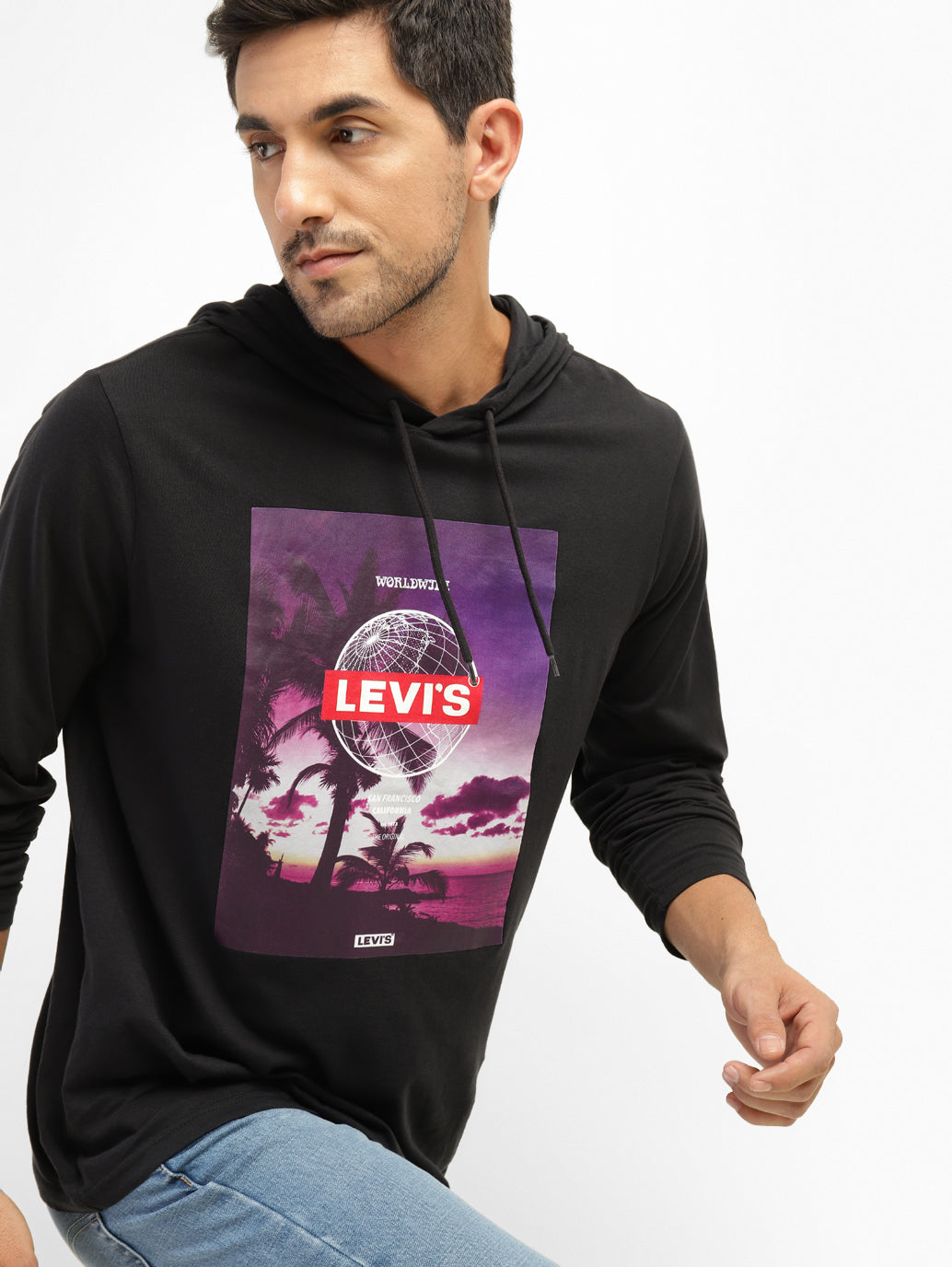 Men's Graphic Print Hooded Sweatshirt - fb21743e-ae79-44d1-b500-5692b3c48d88 View