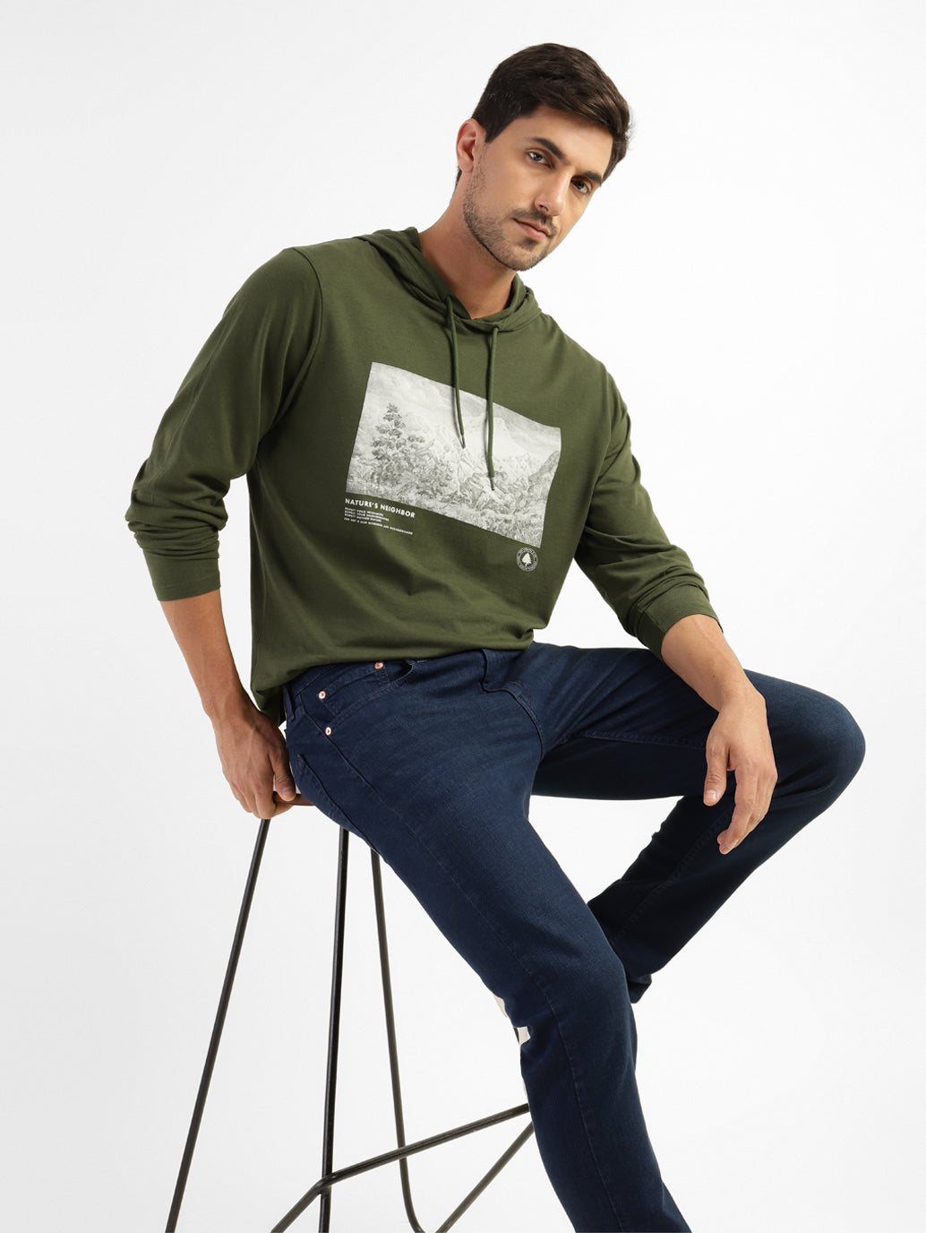 Men's Graphic Print Hooded Sweatshirt - 332f00f5-09b6-4d25-b666-86d62902dd5b View